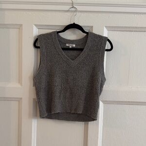 Madewell Gray V-Neck Sweater Vest